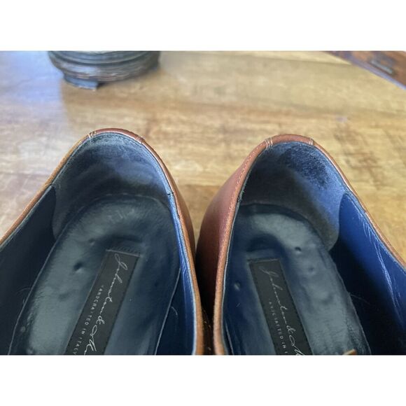 Johnston & Murphy Cap Toe Oxford Shoes Men’s 9M Handcrafted in Italy Brown - Picture 9 of 9